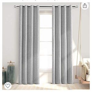 Linen Grey 96 in x 52 in Grommet Drapes